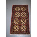 Veramin mat, north west Persia, mid-20th century, 3ft. 1in. x 1ft. 9in. 0.94m. x 0.54m. Minor loss