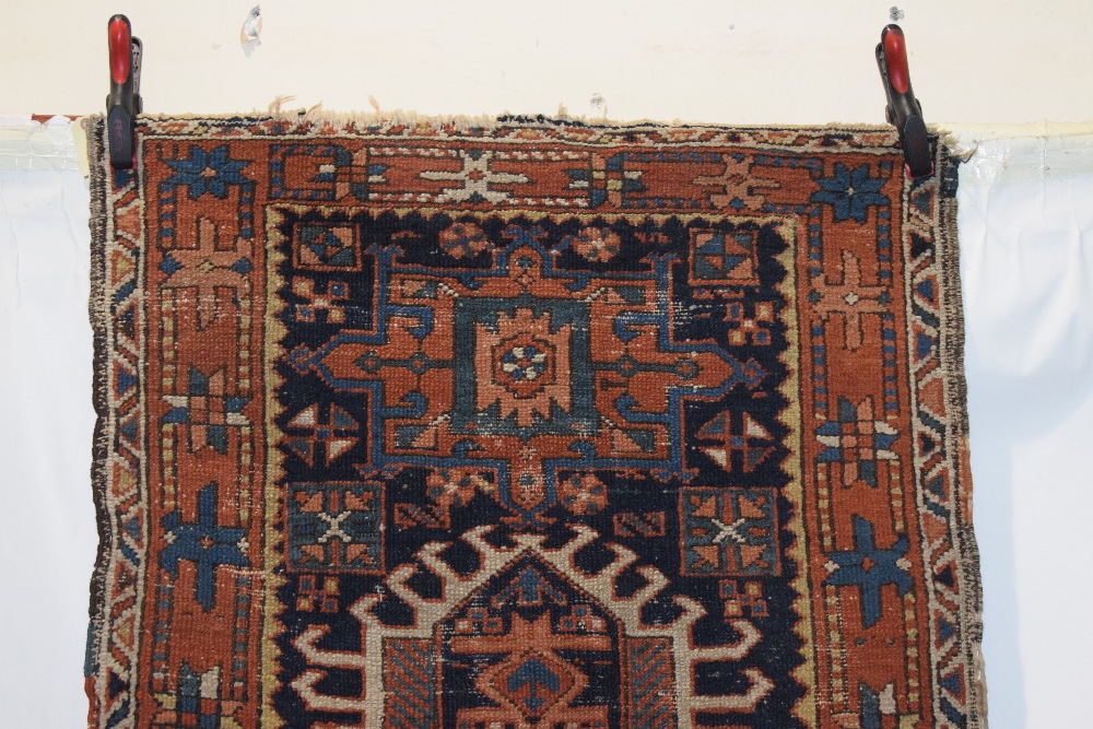 Two rugs: The first: Karaja rug, north west Persia, circa 1930s, 4ft. 5in. x 3ft. 2in. 1.35m. x 0. - Image 2 of 10