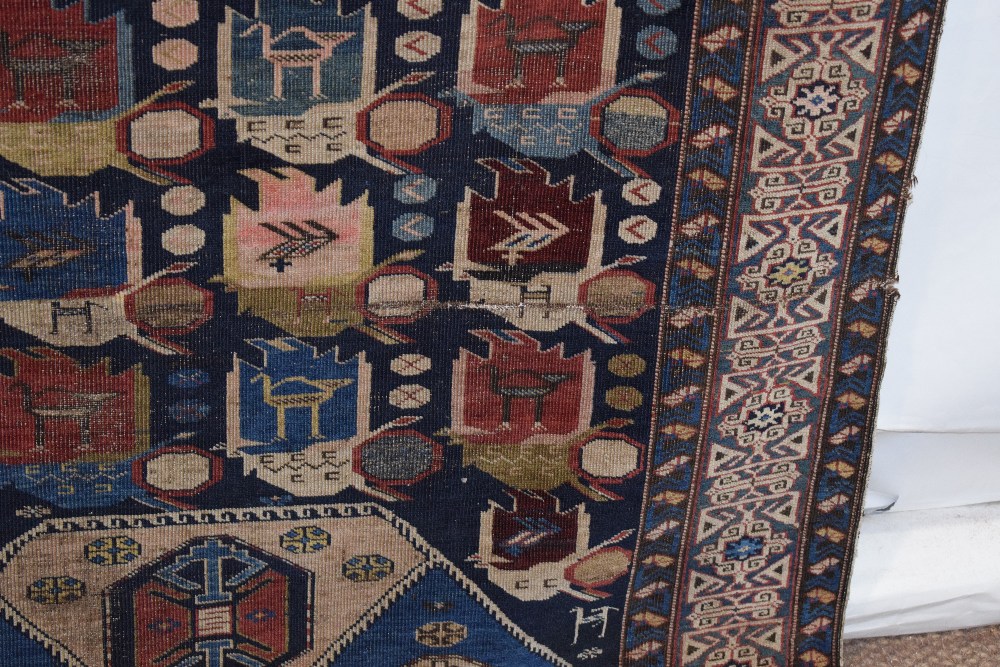 Caucasian runner with Kufic main border, Daghestan district, late 19th century, 16ft. 2in. x 3ft. - Image 9 of 11