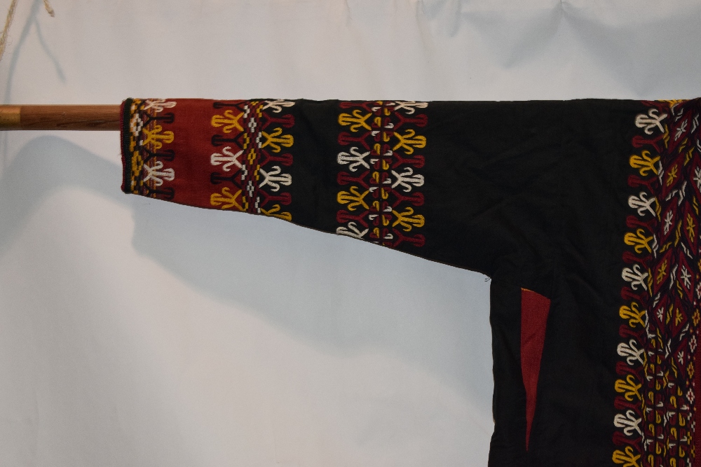 Tekke Turkmen chyrpy (woman's robe), Turkmenistan, circa 1930s, 39in., 100cm. Length of back from - Image 2 of 6