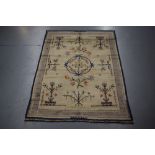 European(?) carpet, chenille loomed, circa 1930s-40s, 9ft. 5in. x 6ft. 5in. 2.87m. x 1.96m. Initials