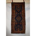 Saruk mat, north west Persia, circa 1930s-40s, 4ft. 10in. x 2ft. 2in. 1.47m. x 0.66m. Small spots of