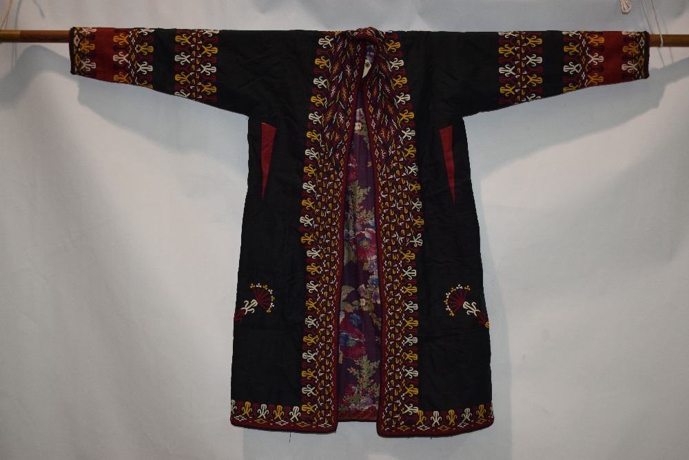 Tekke Turkmen chyrpy (woman's robe), Turkmenistan, circa 1930s, 39in., 100cm. Length of back from