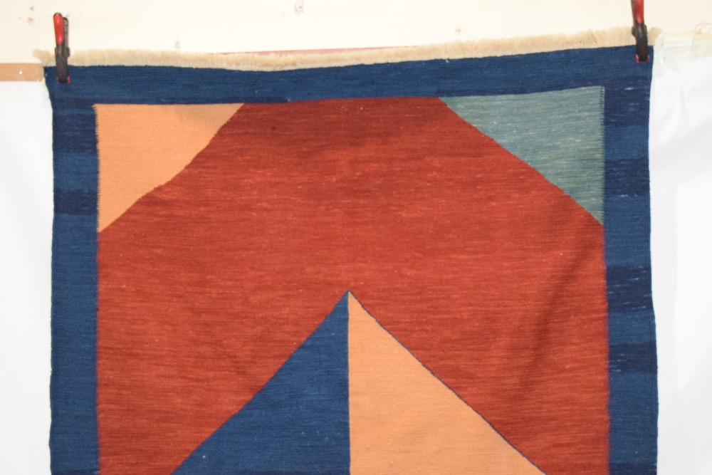 Turkish flatweave rug in Sumac technique, modern production using vegetable dyes, 7ft. x 4ft. - Image 2 of 6