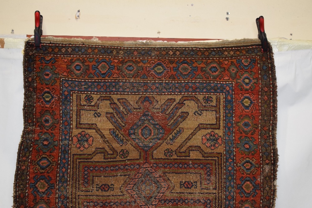 Kurdish rug, north west Persia, early 20th century, 6ft. 5in. x 3ft. 11in. 1.96m. x 1.20m. Overall - Image 3 of 11