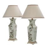 Pair of Chinese Porcelain Vases/Table Lamps