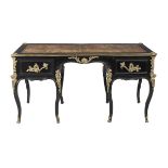 Louis XV-Style Ebonized Bureau Plat