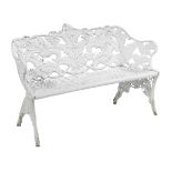 American "Fern"-Pattern Cast Iron Garden Bench