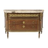 Louis XVI-Style Mahogany and Marble-Top Commode