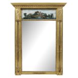 Monumental Regency Giltwood Mirror