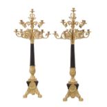 Pair of French Bronze Candelabra