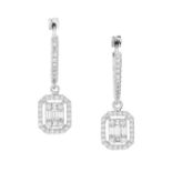 Pair of Diamond Dangle Earrings