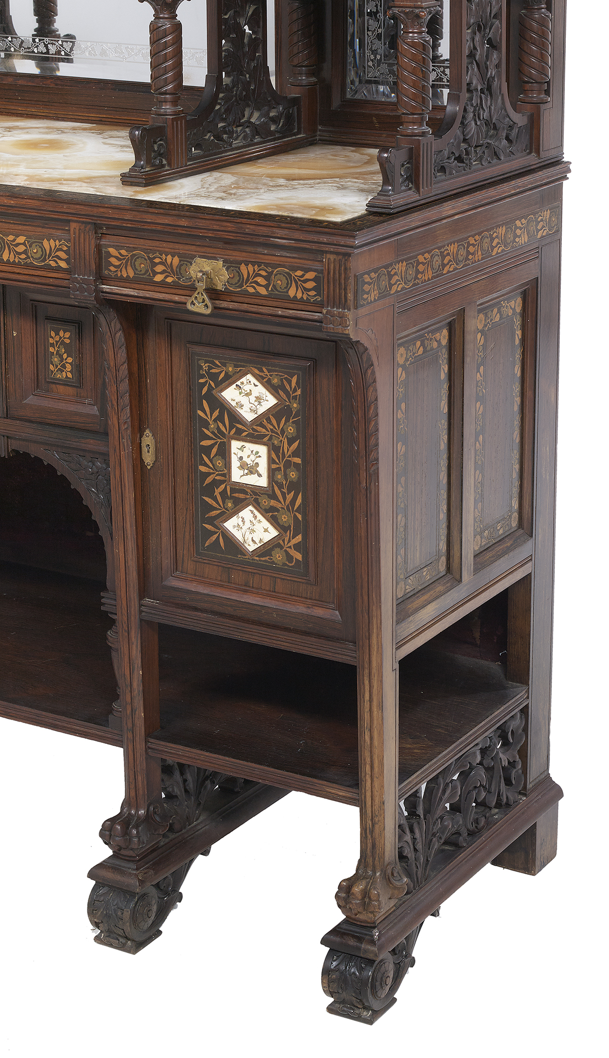 American Aesthetic Movement Rosewood Cabinet - Image 4 of 16