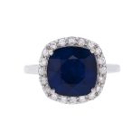 Sapphire and Diamond Ring