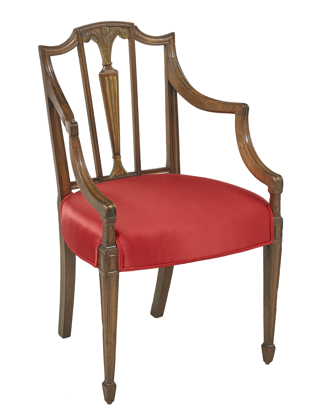 Seven Hepplewhite-Style Mahogany Dining Chairs - Image 2 of 2