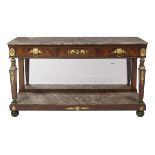 Empire-Style Mahogany and Marble-Top Server