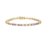 Multi-Colored Sapphire Bracelet