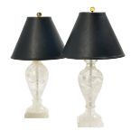 Pair of Rock Crystal Lamps