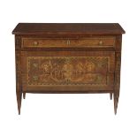 Italian Neoclassical Mixed Woods Commode