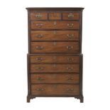 George III Mahogany Chest-on-Chest