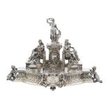 Impressive Continental Silver Figural Inkstand