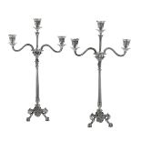 Pair of Elkington Silverplate Candelabra