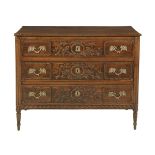 Continental Neoclassical Walnut Commode