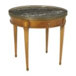 Louis XVI-Style Marble-Top Bouillotte Table