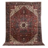 Antique Persian Heriz Carpet