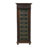 Neo-Renaissance-Style Mahogany Tall Chest