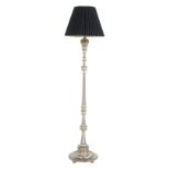 Tall Silver-Leaf Floor Lamp