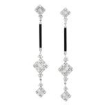 Pair of Diamond Dangle Earrings