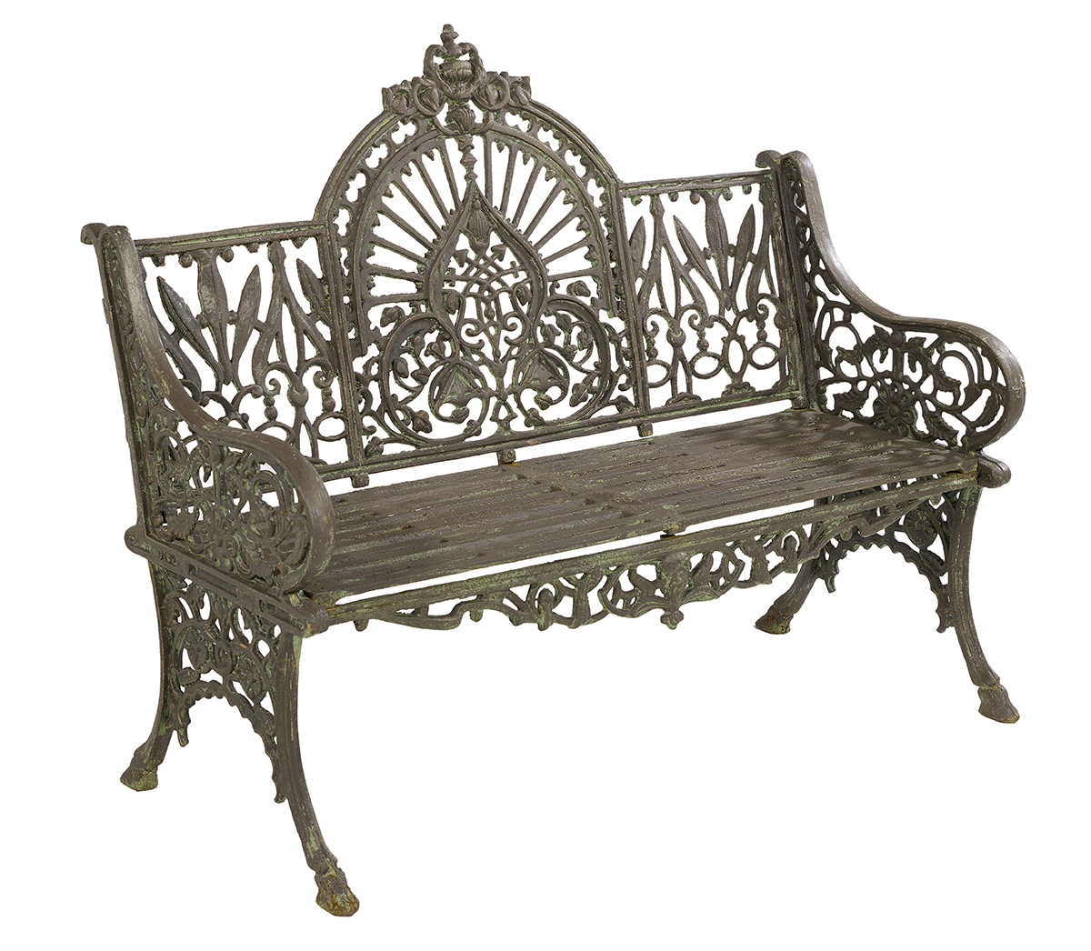 Pair of "Peacock"-Pattern Cast Iron Benches - Image 2 of 3