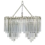 Venini Murano Glass Triedri Tiered Chandelier