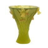 French Daum Pate de Verre "Jonquilles" Vase