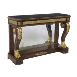 Regency Mahogany and Slate-Top Side Table