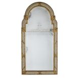 Parcel-Gilt and Painted Mirror