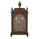 Austrian Bronze-Mounted Fruitwood Mantel Clock