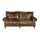 Edwardian-Style Leather Sofa