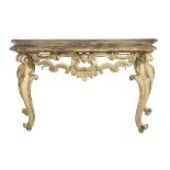 Exuberant Italian Polychrome Console Table