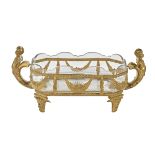 French Gilt-Bronze and Cut Glass Centerpiece