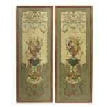 Pair of French Hand-Painted Decorative Panels