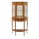 Neoclassical Fruitwood Display Cabinet