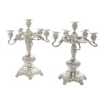 Pair of Tiffany & Co. Sterling Silver Candelabra