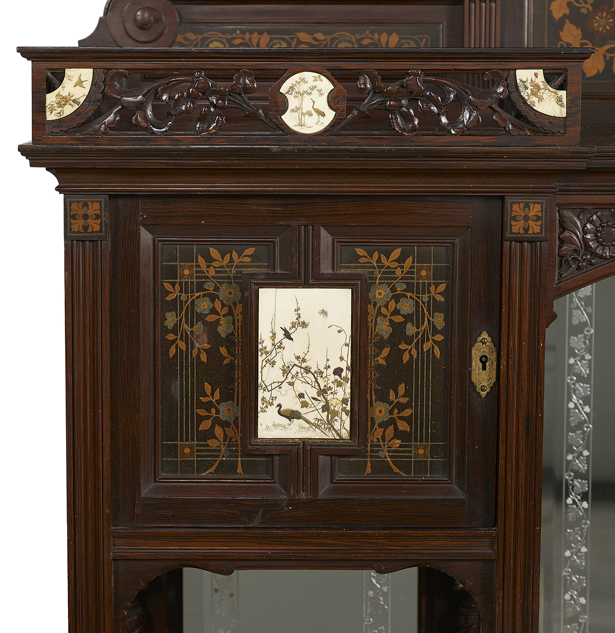 American Aesthetic Movement Rosewood Cabinet - Image 8 of 16