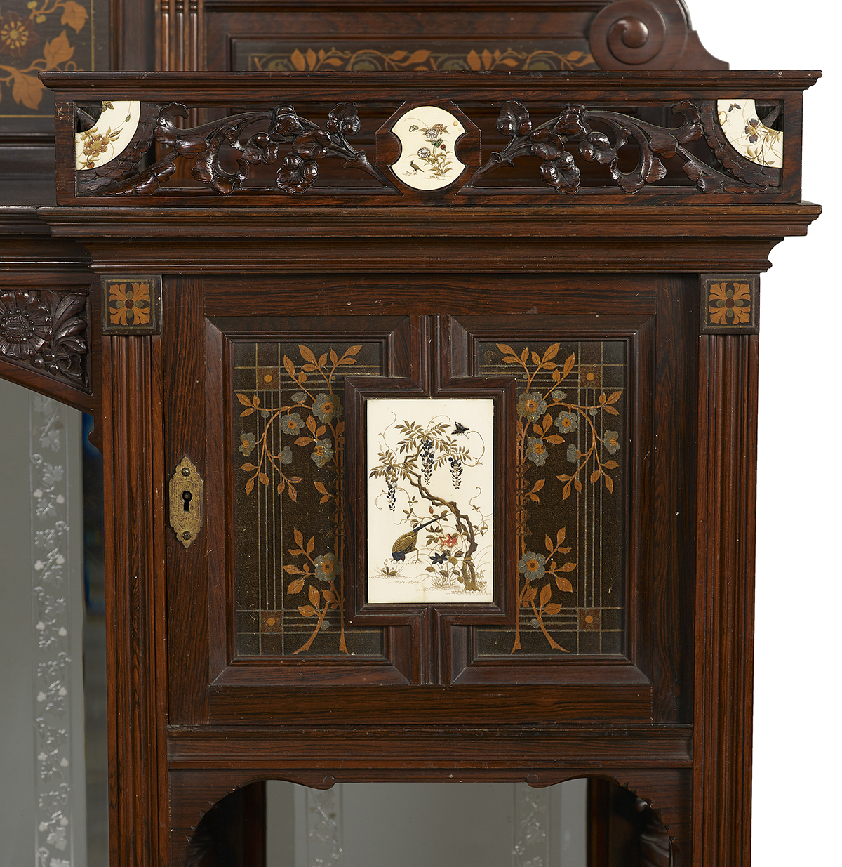 American Aesthetic Movement Rosewood Cabinet - Image 7 of 16