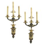 Pair of Rare William IV Bronze Sconces