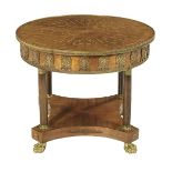 Empire-Style Fruitwood Low Center Table