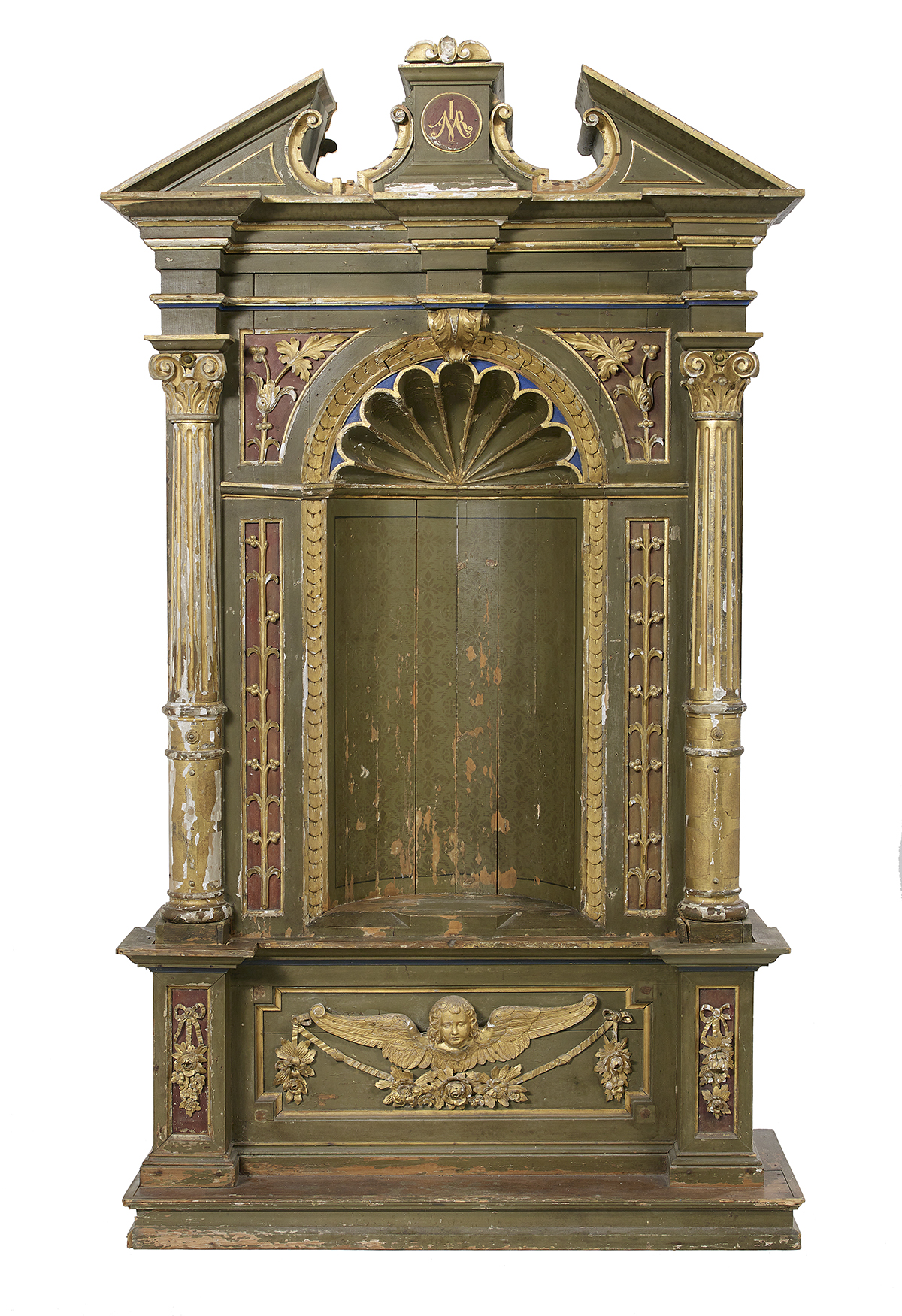 Italian Neoclassical Polychrome Niche