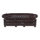 Edwardian-Style Leather Chesterfield Sofa